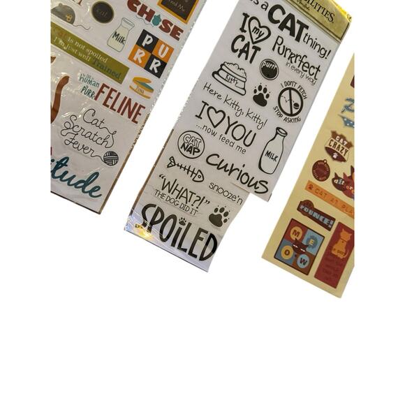 Lot 8 Cat Stickers Scrapbooking Sets Stickabilities Cardstock Daisy Hill Crafts - Picture 6 of 6